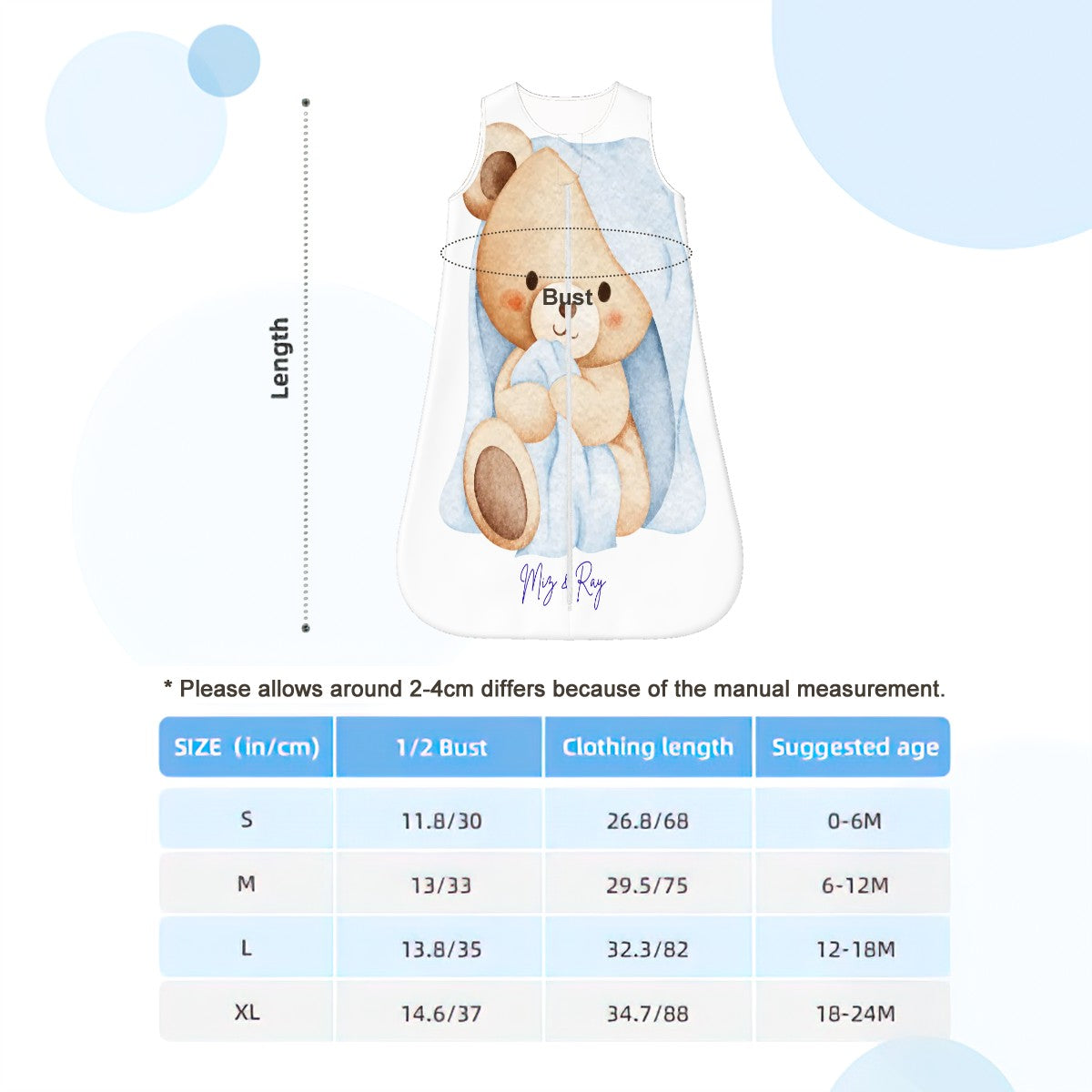 Miz & Ray Sleeveless Baby Sleep Sack – Soft Plush Printed Wearable Blanket
