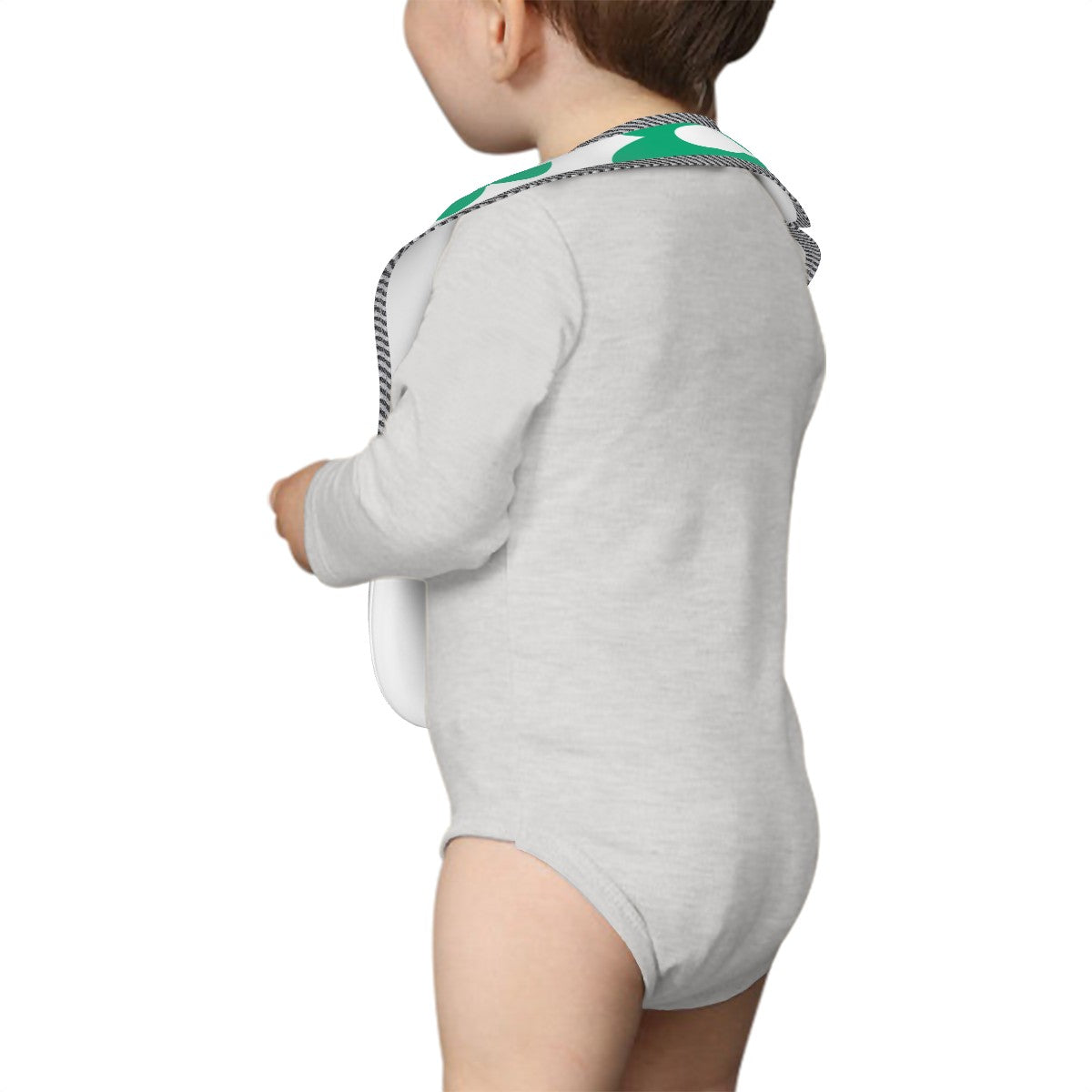 Miz & Ray Daisy 'Green' Baby Bib – Soft Waterproof Sublimation Print