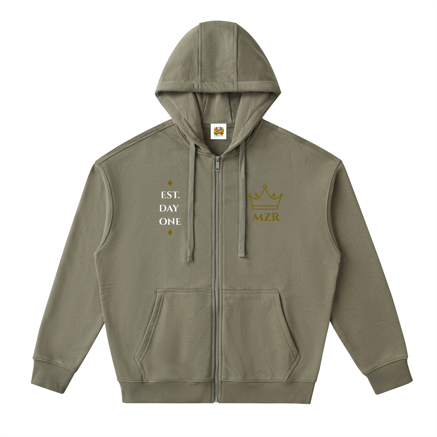 FC001|D.1 HERITAGE| Drop-Shoulder Zip Up Hoodie