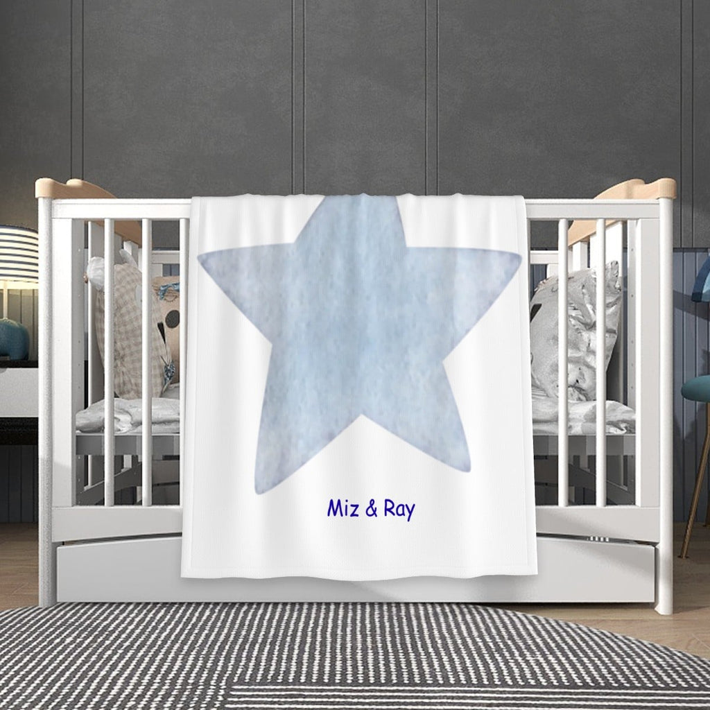 Blue Star Super Soft Plush Baby Blanket