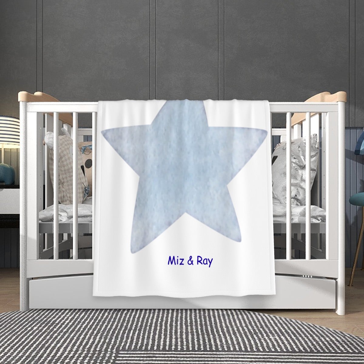 Blue Star Super Soft Plush Baby Blanket