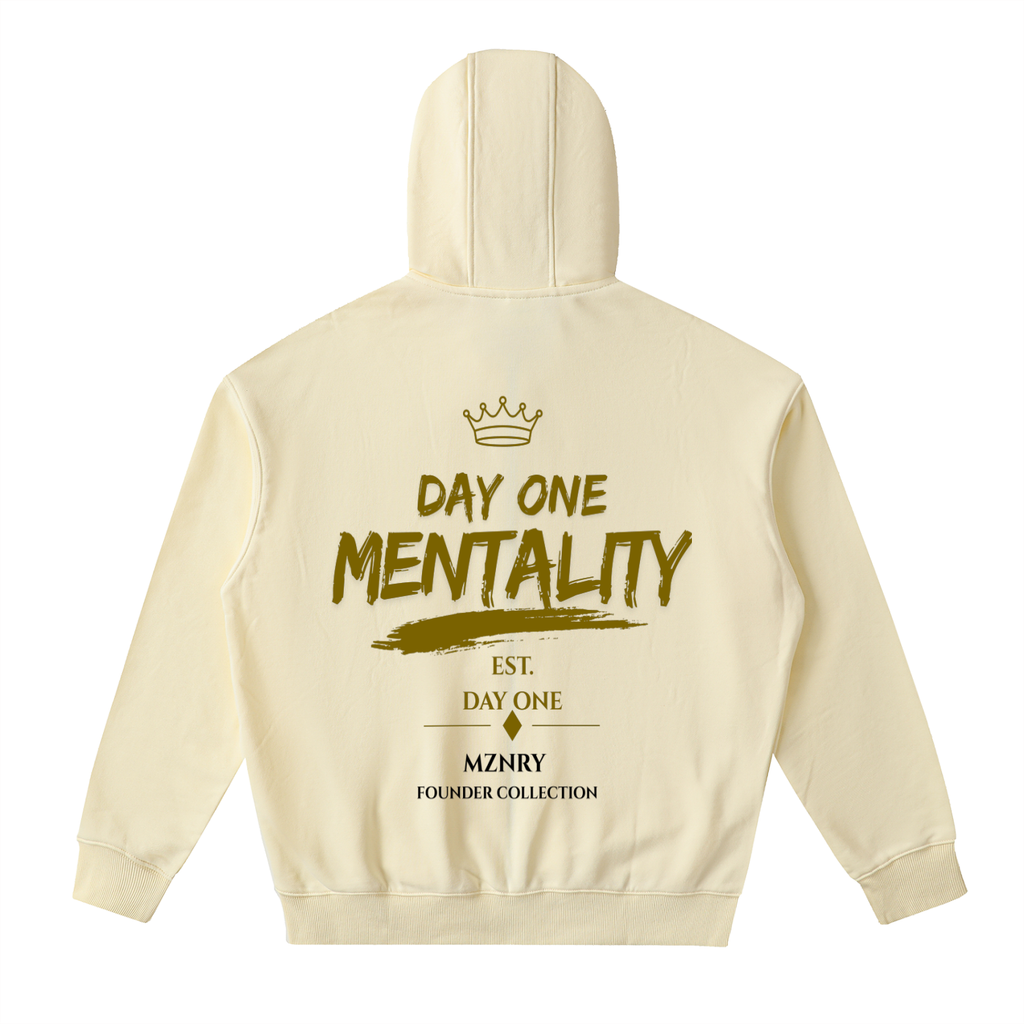 FC001|D1. MENTALITY| Drop-Shoulder Zip Up Hoodie