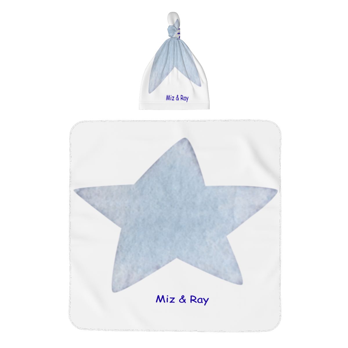 Baby Swaddle Blanket & Beanie Hat Set | Star & Dream Big Print | 0–6 Months