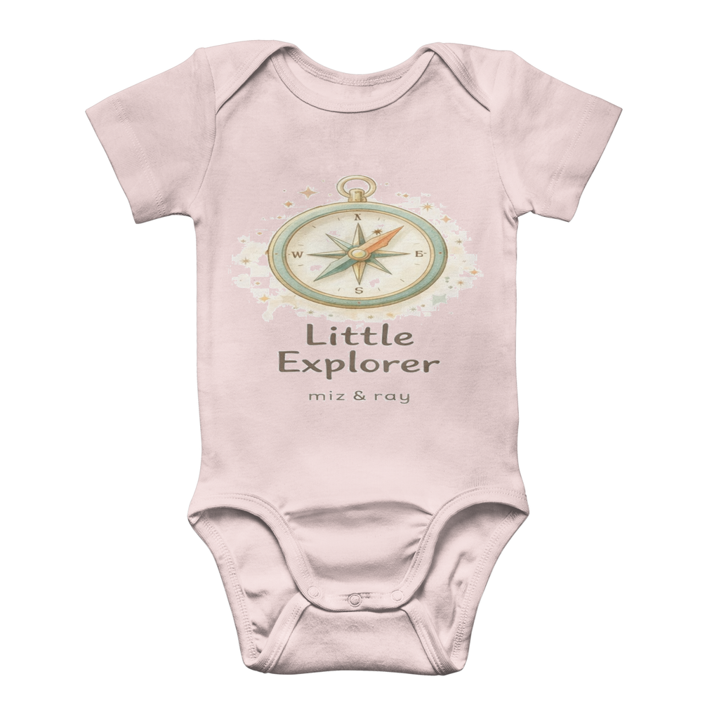 miz_ray_explorers_compass_premium Letter 'Adventure Baby Bodysuit