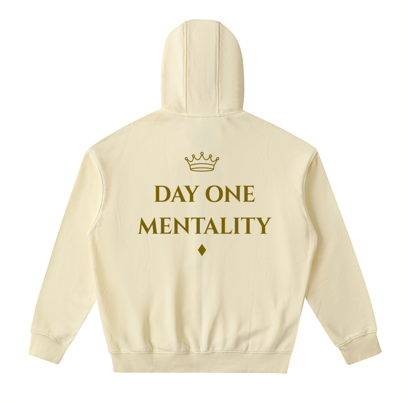 FC001| D1. GOLD| Drop-Shoulder Zip Up Hoodie