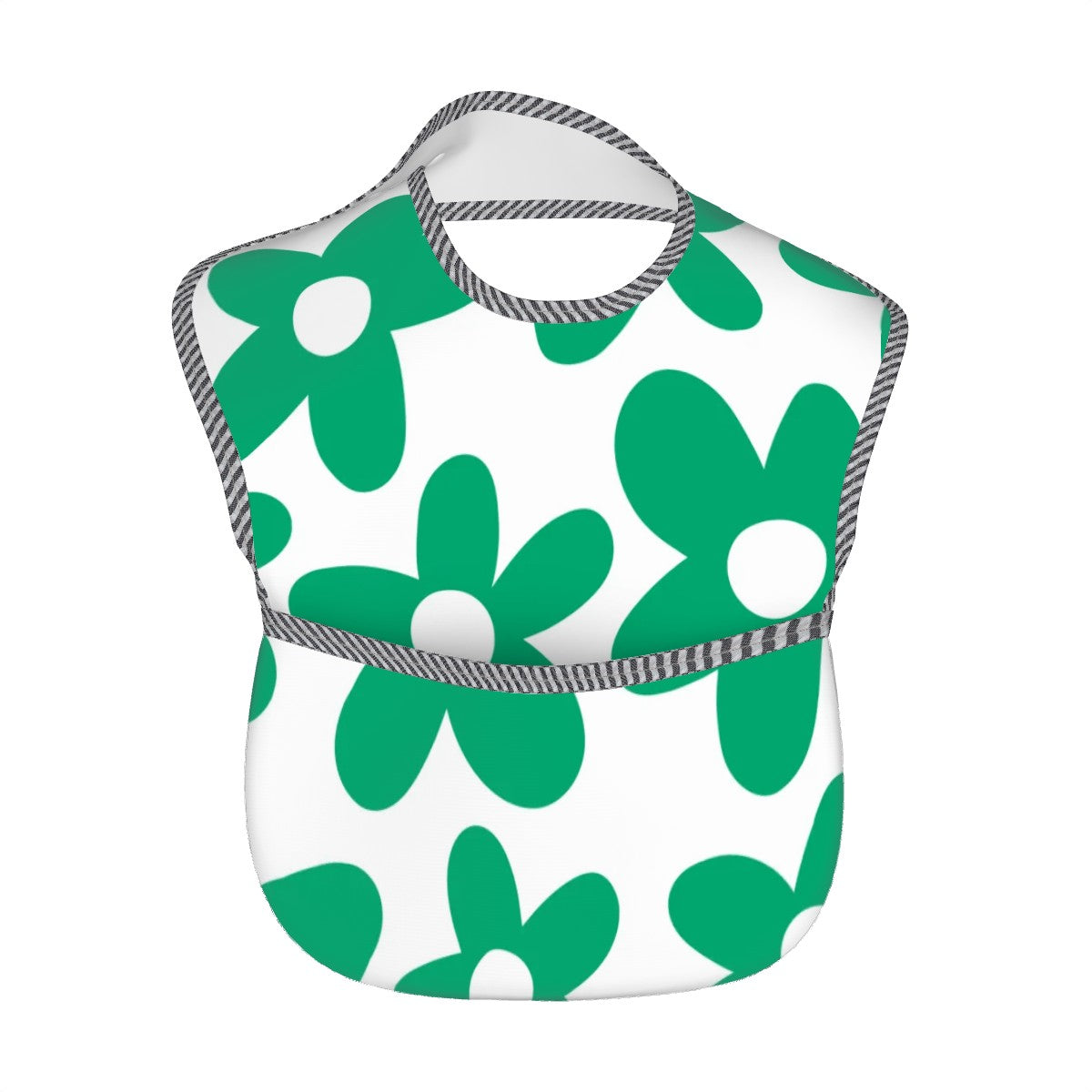 Miz & Ray Daisy 'Green' Baby Bib – Soft Waterproof Sublimation Print