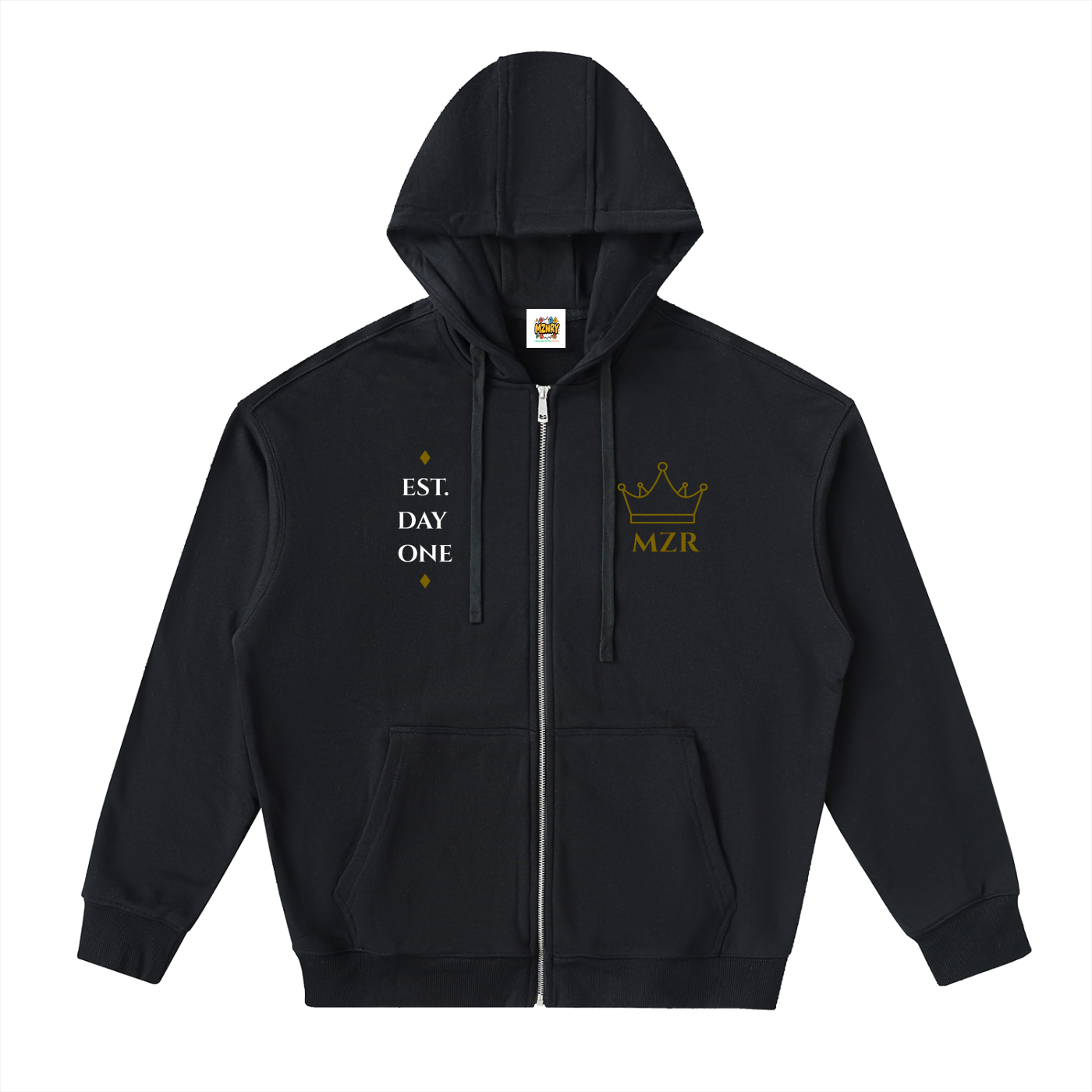 FC001|D.1 HERITAGE| Drop-Shoulder Zip Up Hoodie