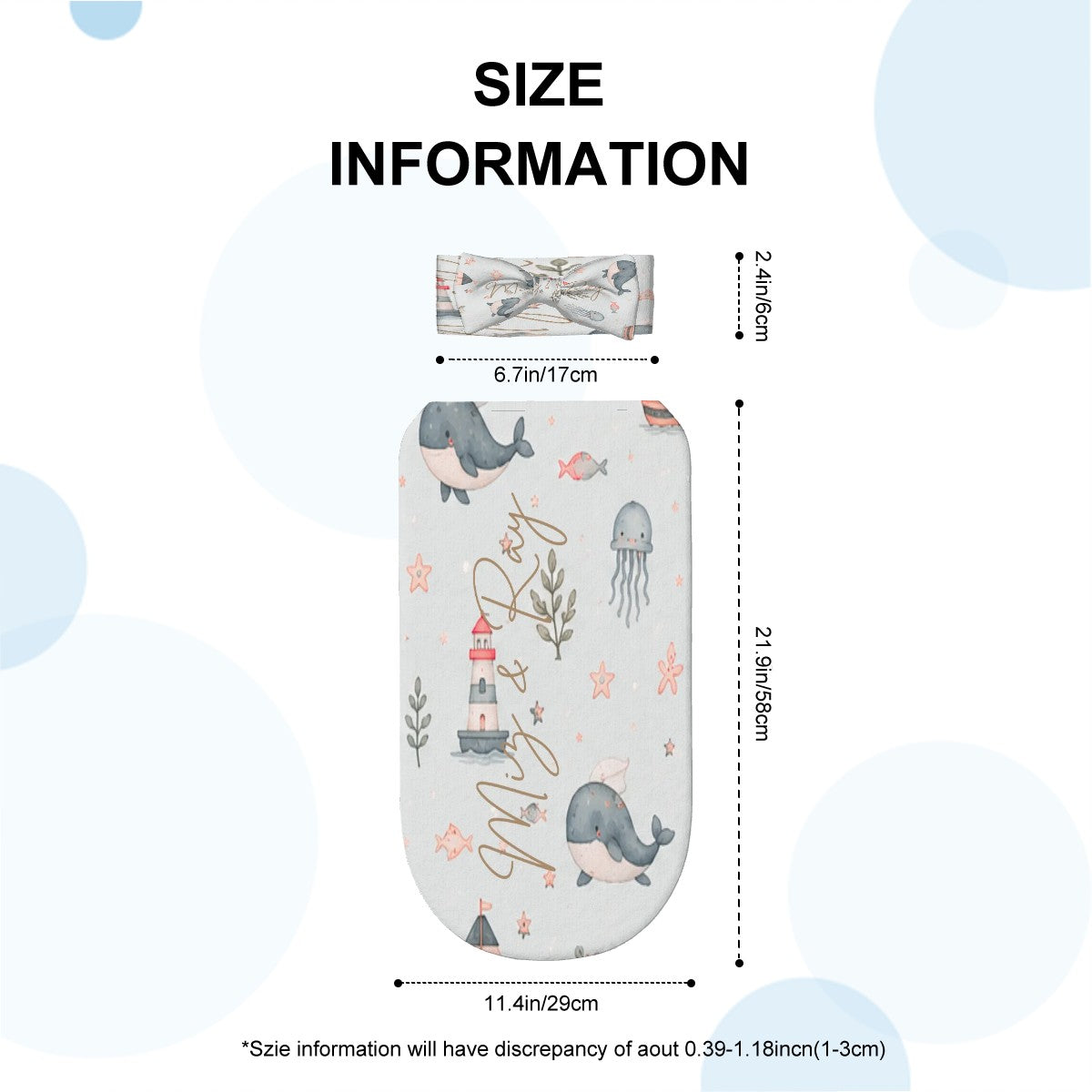 Miz & Ray Baby Swaddle Sack & Bow Headband Set