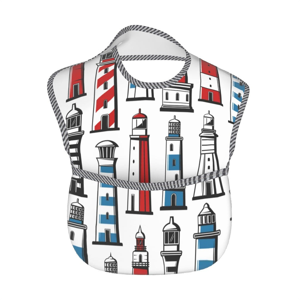 Miz & Ray Lighthouse Baby Bib | Waterproof & Wipeable | 6–24 Months