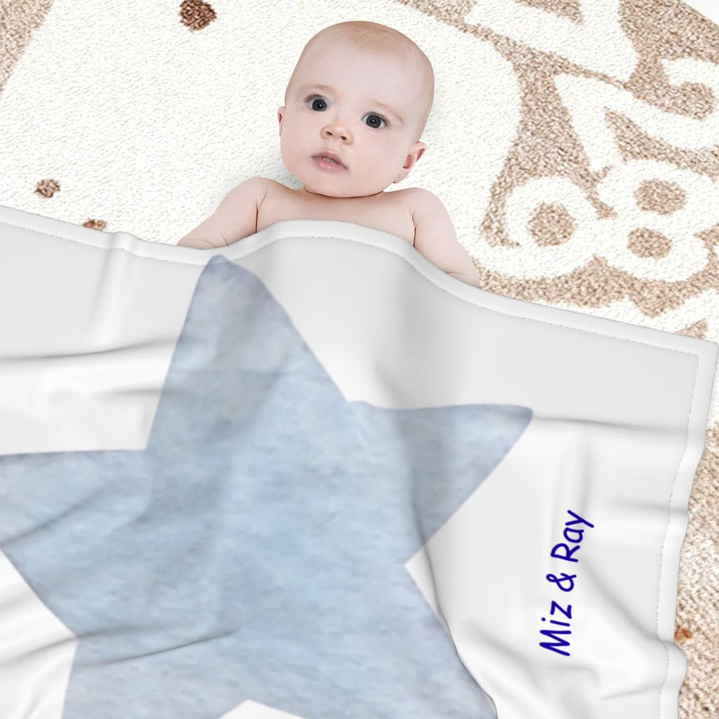 Blue Star Super Soft Plush Baby Blanket