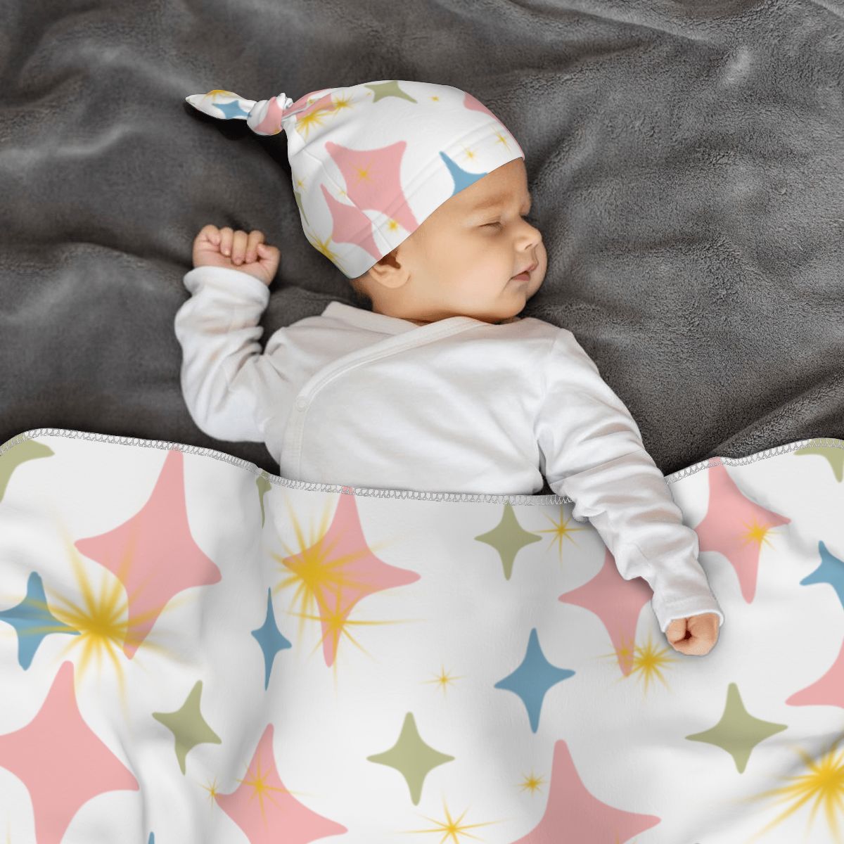 Star Light Swaddle & Beanie Set