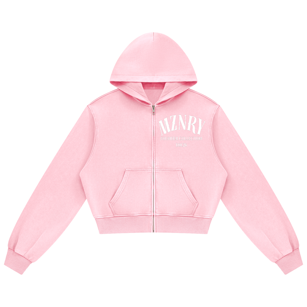 MZNRY| Women’s Mineral Wash Zip Hoodie