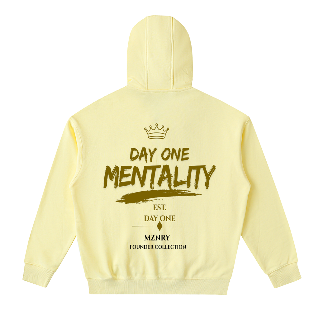 FC001|D1. MENTALITY| Drop-Shoulder Zip Up Hoodie
