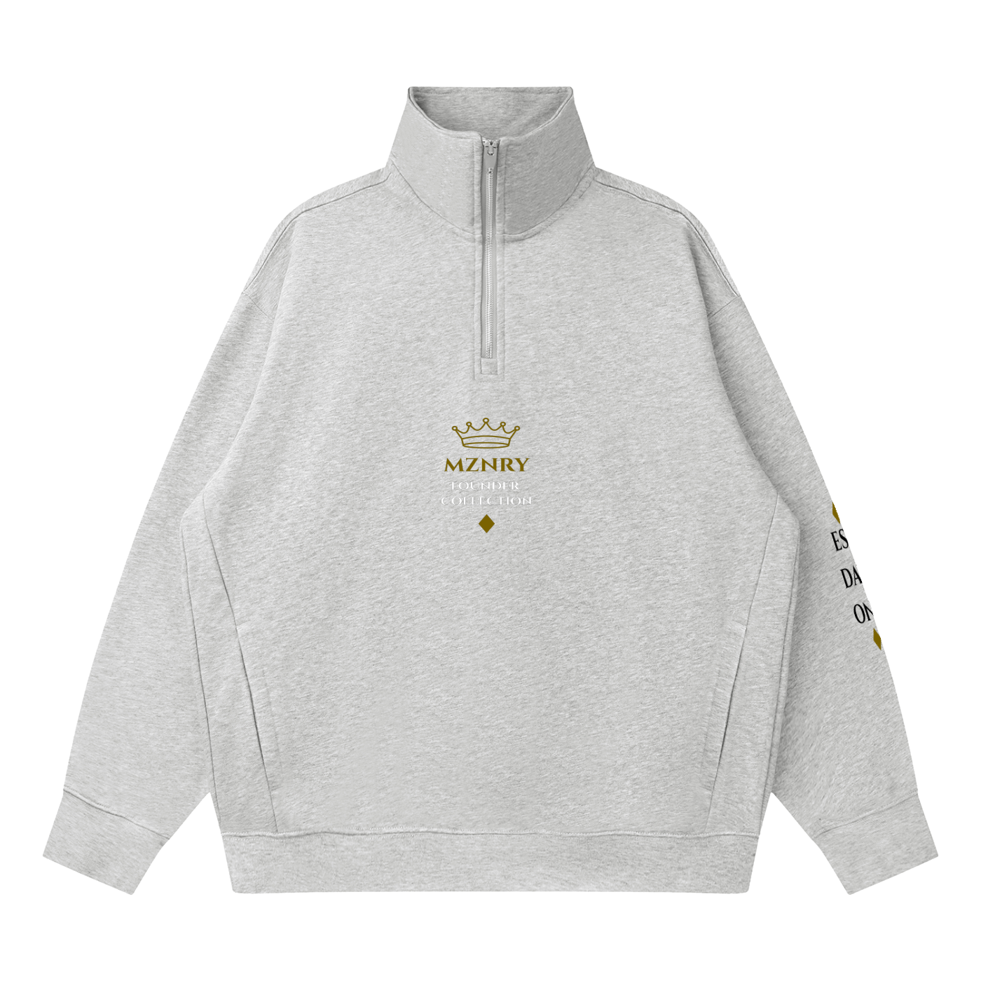FC001| Quarter-Zip Drop Shoulder Sweatshirt