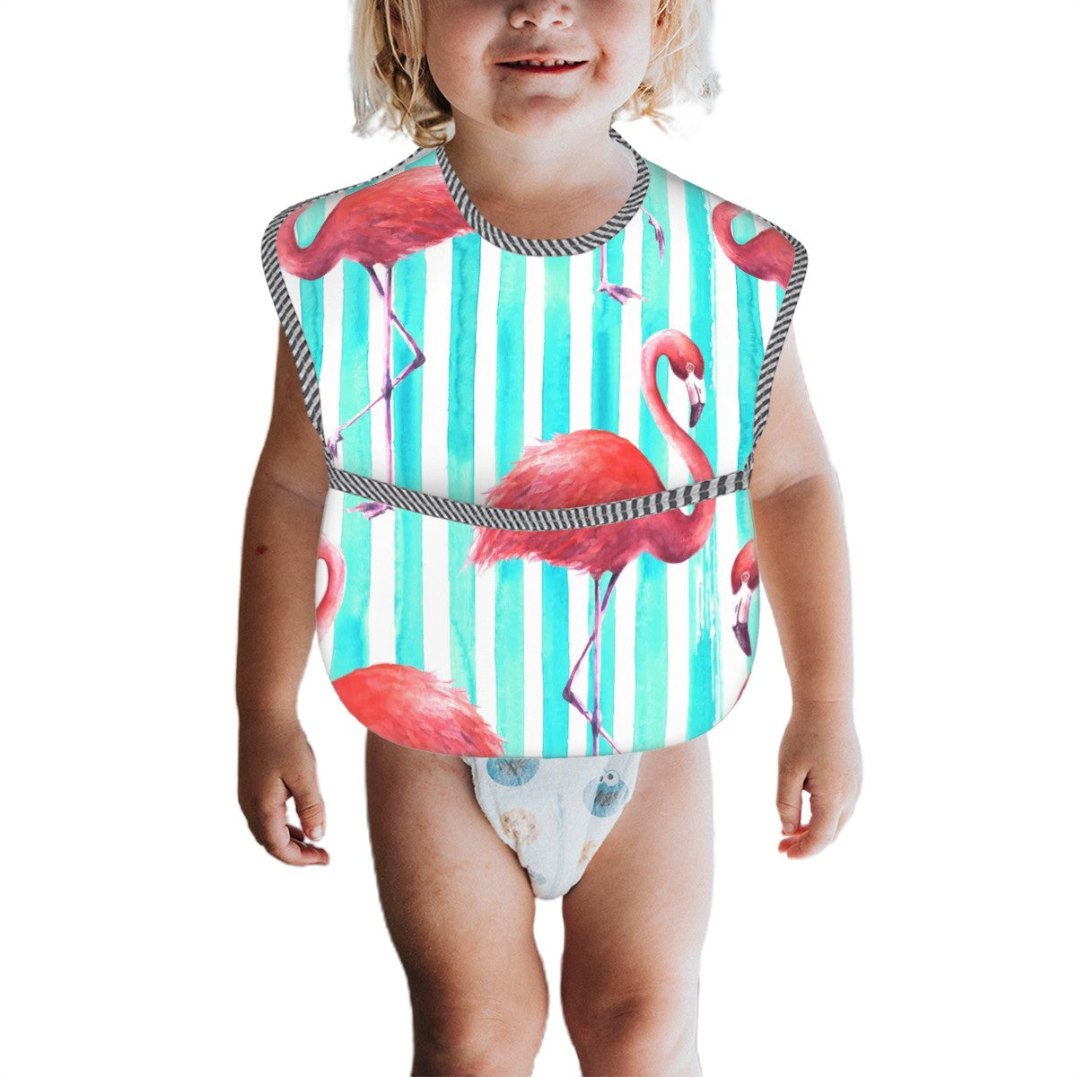 Miz & Ray Flamingo Baby Bib | Waterproof & Wipeable | 6–24 Months